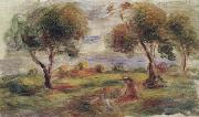 Pierre Renoir Landscape with Figures at Cagnes Sweden oil painting artist